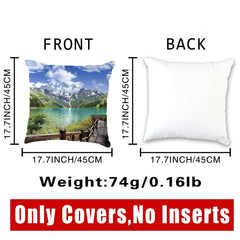1pc Landscape Map Scenery Throw Pillowcase Easy to Clean Soft Feel