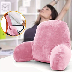 Solid Corduroy Cushion With Armrests and Back Pillow