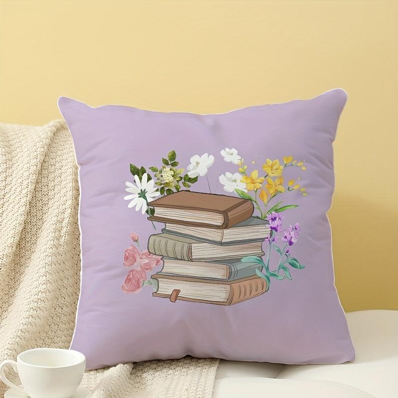 Soft Purple Printed Pillowcase for Home Decor
