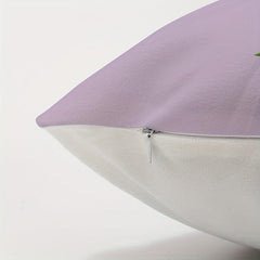 Soft Purple Printed Pillowcase for Home Decor