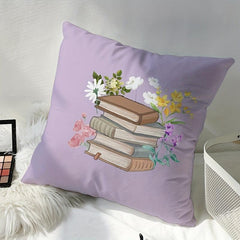 Soft Purple Printed Pillowcase for Home Decor