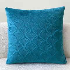 Scallop Velvet Cushion Cover Throw Pillow - Home Decor 45
