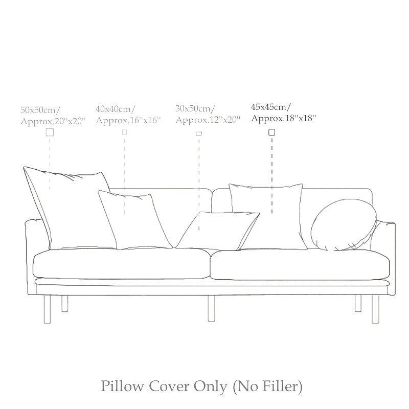 Scallop Velvet Cushion Cover Throw Pillow - Home Decor 45