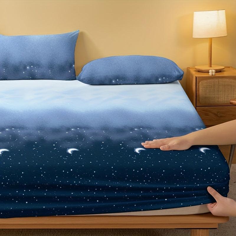 Brushed Starry Sky Fitted Sheet Soft Comfortable Bedding Fitted Sheet