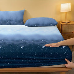 Brushed Starry Sky Fitted Sheet Soft Comfortable Bedding Fitted Sheet