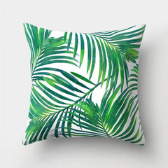 Tropical Rain Forest Green Leaves Cactus Pillow Case