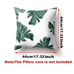 Tropical Rain Forest Green Leaves Cactus Pillow Case
