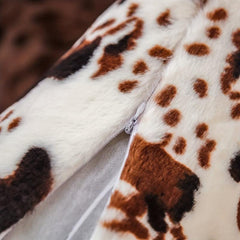 Cow Pattern Flannel Throw Pillow Covers