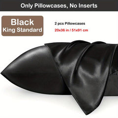 2pcs Soft Satin Envelope Pillowcase for Bed Sofa Couch
