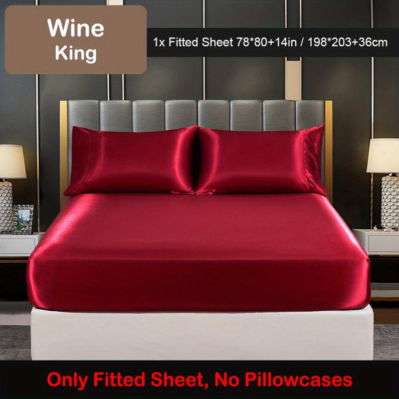 Soft Satin Fitted Sheet for Bedroom Comfort