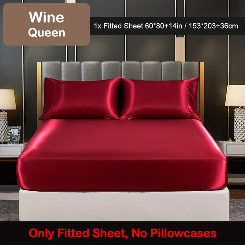 Soft Satin Fitted Sheet for Bedroom Comfort