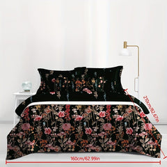 Soft Floral Print Duvet Cover, Brushed Fabric, Bedroom Guest Room