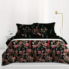 Soft Floral Print Duvet Cover, Brushed Fabric, Bedroom Guest Room