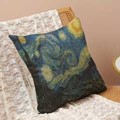1pc Printed Linen Pillowcase for Sofa Bedroom Living Room