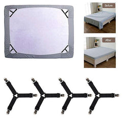 8pcs Bed Sheet Clip Holder Adjustable Triangle Suspenders Gripper Holder Straps