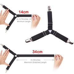 8pcs Bed Sheet Clip Holder Adjustable Triangle Suspenders Gripper Holder Straps