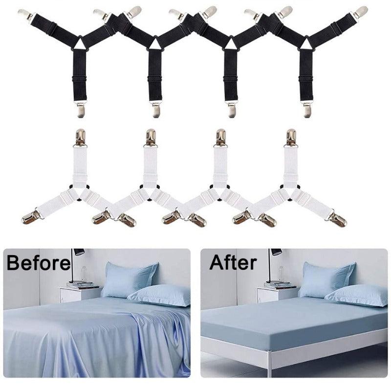8pcs Bed Sheet Clip Holder Adjustable Triangle Suspenders Gripper Holder Straps