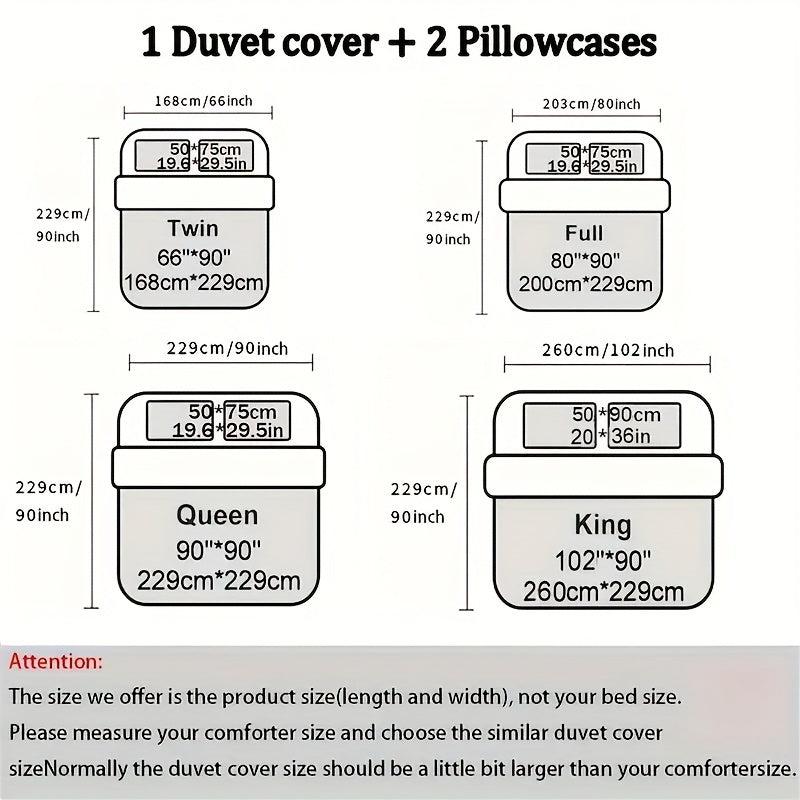 Leaf Print Duvet Cover Set Soft & Comfortable Bedding for Bedroom
