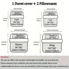 Leaf Print Duvet Cover Set Soft & Comfortable Bedding for Bedroom