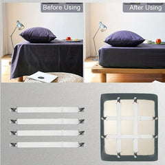 4pcs Elastic Bed Sheet Grippers Non-slip Mattress Cover Holders