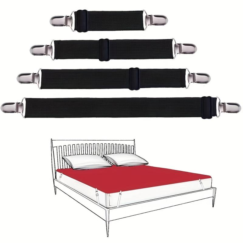 4pcs Elastic Bed Sheet Grippers Non-slip Mattress Cover Holders