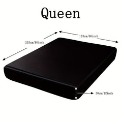 1pc Solid Summer Fitted Sheet Soft Comfortable Machine Washable Bedding