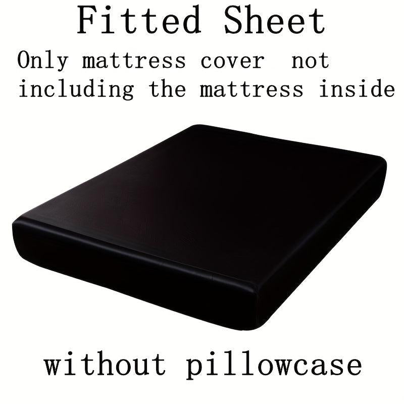 1pc Solid Summer Fitted Sheet Soft Comfortable Machine Washable Bedding