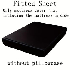 1pc Solid Summer Fitted Sheet Soft Comfortable Machine Washable Bedding