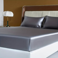 1pc Solid Summer Fitted Sheet Soft Comfortable Machine Washable Bedding