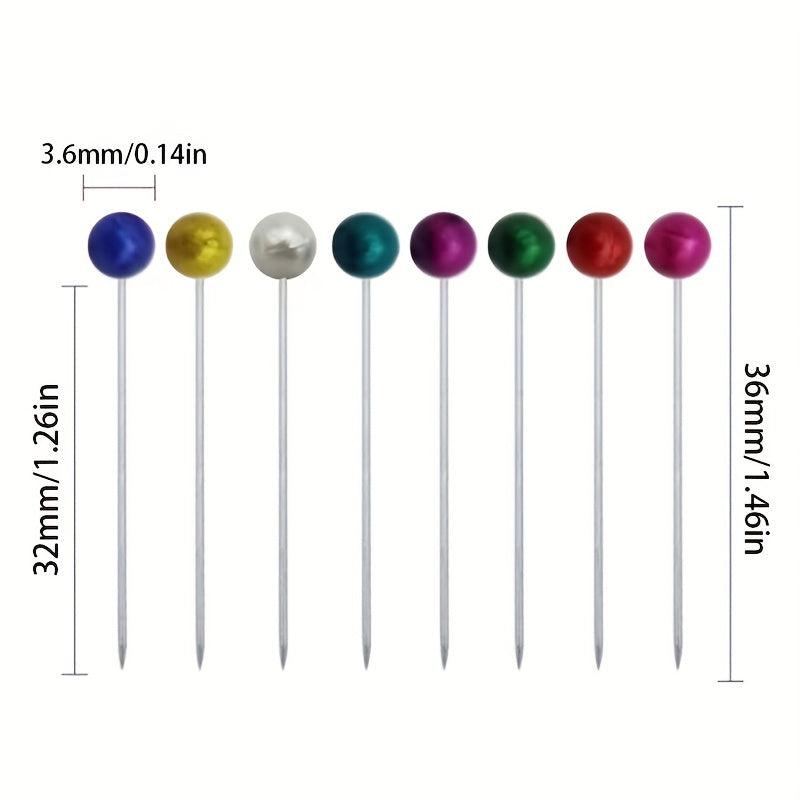 100pcs Pearlescent Needle Locating Needle DIY Manual Fixing Needle Pin Bedding