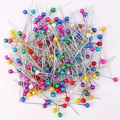 100pcs Pearlescent Needle Locating Needle DIY Manual Fixing Needle Pin Bedding