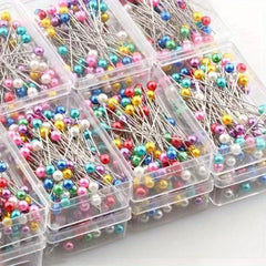 100pcs Pearlescent Needle Locating Needle DIY Manual Fixing Needle Pin Bedding