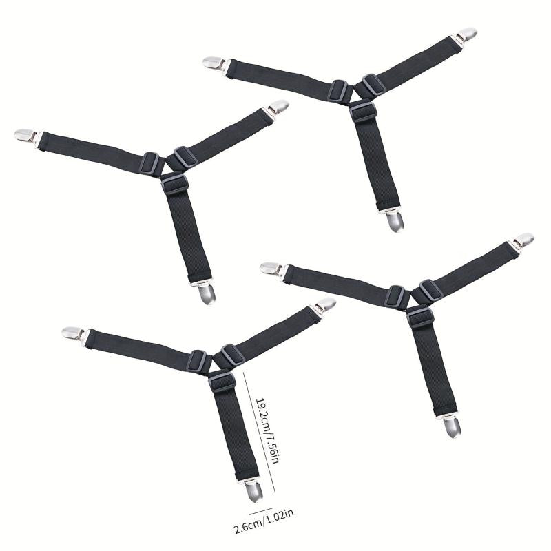 Adjustable Elastic Bed Sheet Fixers Set