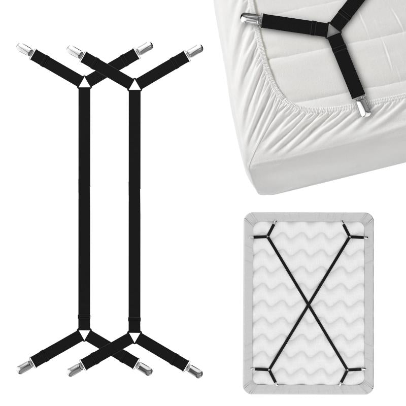 Adjustable Bed Sheet Holder Straps - Secure Fitting and Comfortable Sleep
