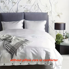 3pcs Soft and Breathable Duvet Cover Set Button Closure