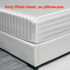 Soft Breathable Stripe Fitted Sheet for Healthy Sleep