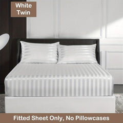 Soft Breathable Stripe Fitted Sheet for Healthy Sleep