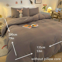 3 Piece Soft & Skin Friendly Duvet Cover Set for Bedroom & Guest Room