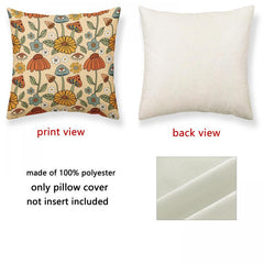 European Style Cushion Cover 18''x18'' Single Sided Printed Throw Pillowcase