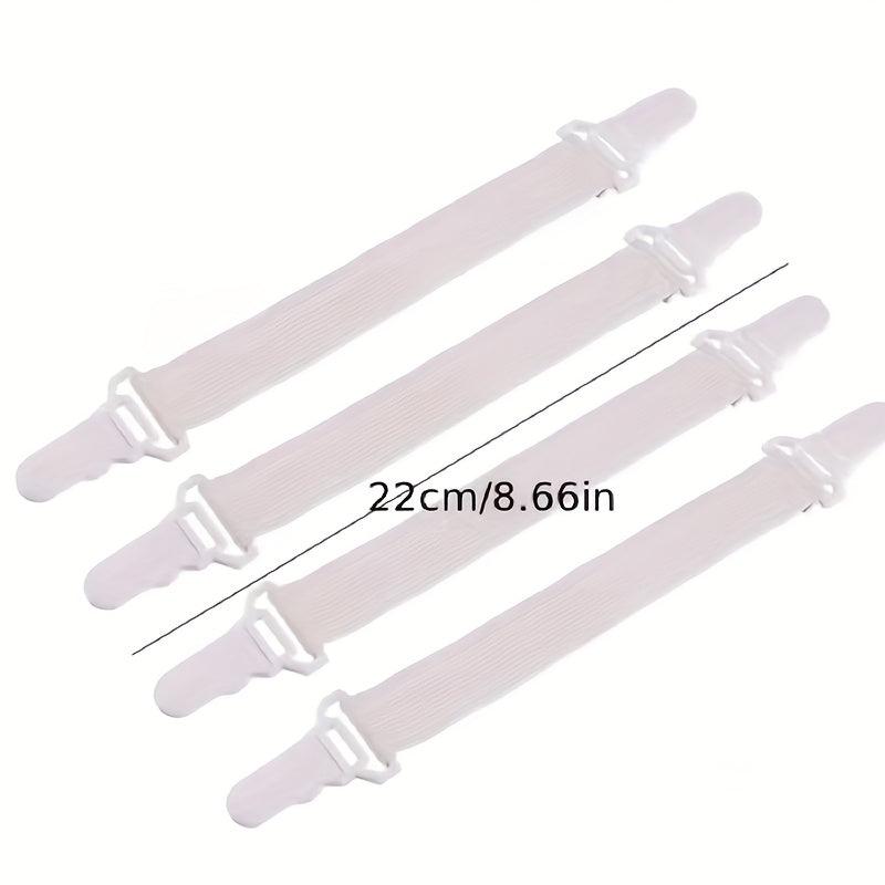 4pcs Nylon Bed Sheet Fasteners with Strong Elasticity Strip
