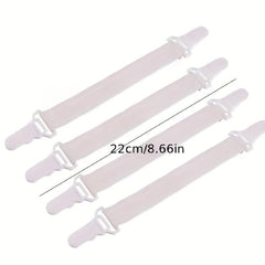 4pcs Nylon Bed Sheet Fasteners with Strong Elasticity Strip