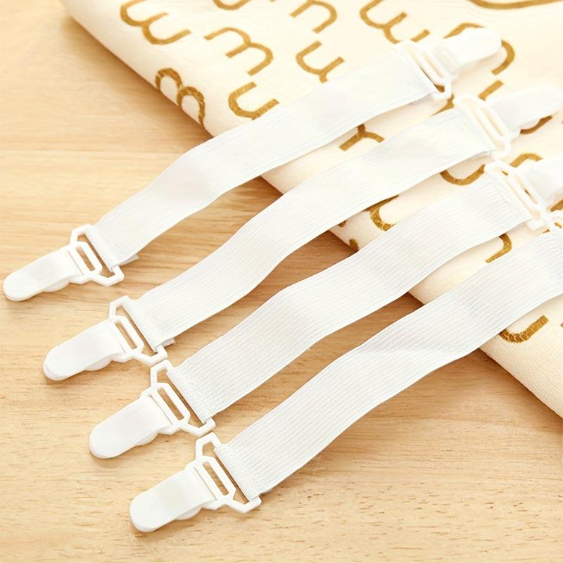 4pcs Nylon Bed Sheet Fasteners with Strong Elasticity Strip