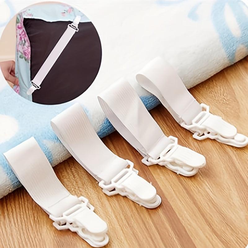 4pcs Nylon Bed Sheet Fasteners with Strong Elasticity Strip