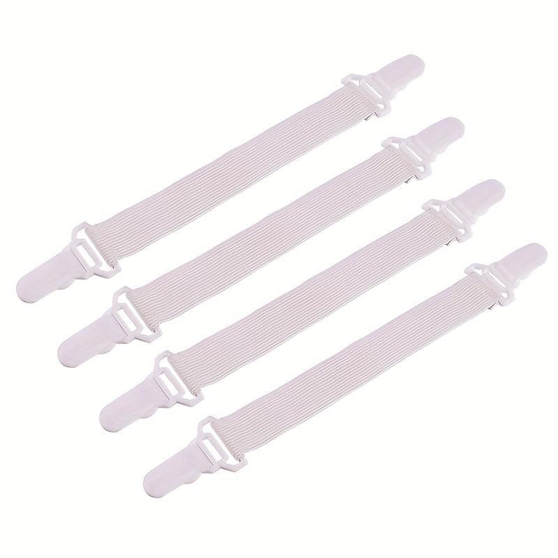 4pcs Nylon Bed Sheet Fasteners with Strong Elasticity Strip