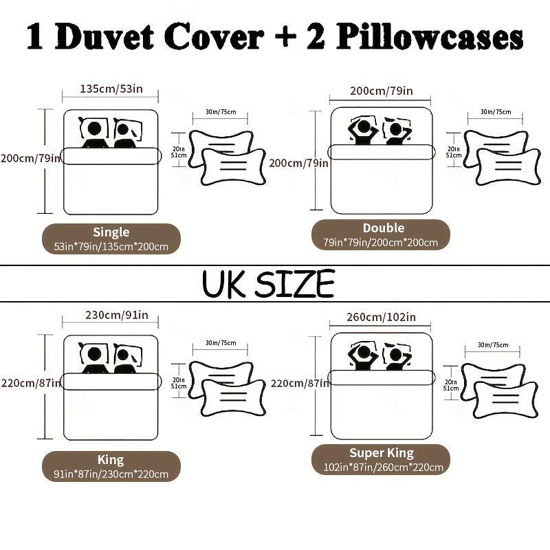 Christmas Santa Claus Print Duvet Cover Set