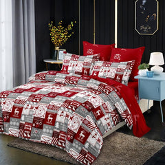 Christmas Santa Claus Print Duvet Cover Set
