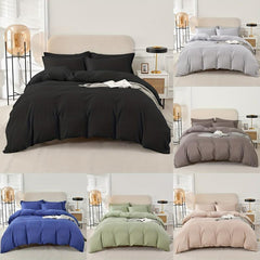 3pc Soft Bedding Set for Bedroom Dorm - Duvet Cover and Pillowcases