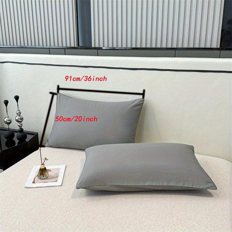 2 Pack Solid Pillow Covers for Home Decor & Sofa Couch