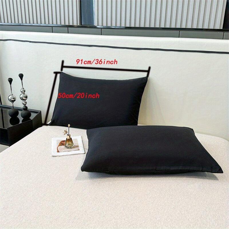 2 Pack Solid Pillow Covers for Home Decor & Sofa Couch