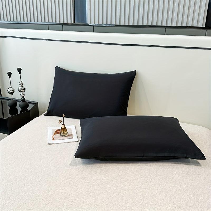 2 Pack Solid Pillow Covers for Home Decor & Sofa Couch